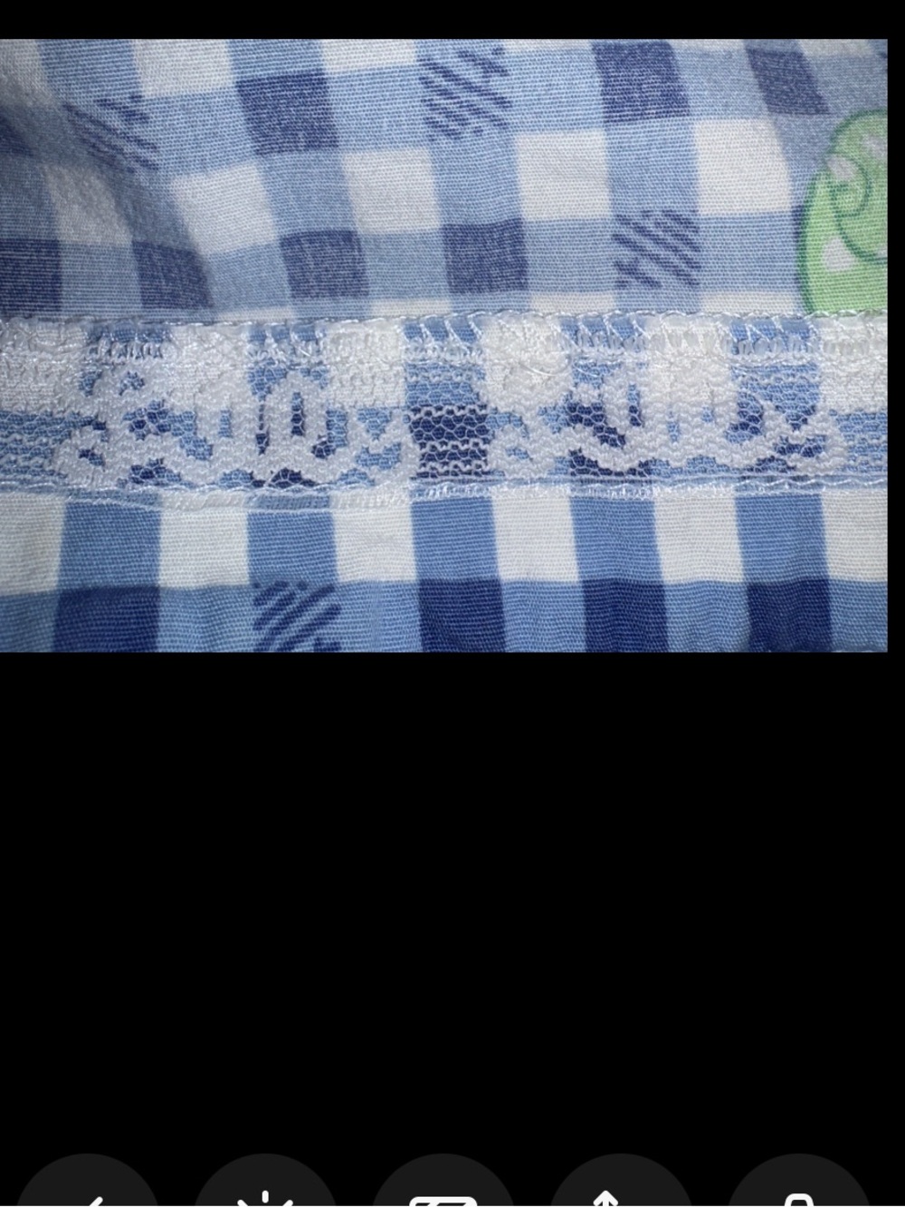 RARE Lilly Pulitzer Hermit Crab Clarissa Skirt in Sweet Blue Picnic Plaid Sz 8 - Picture 4 of 5